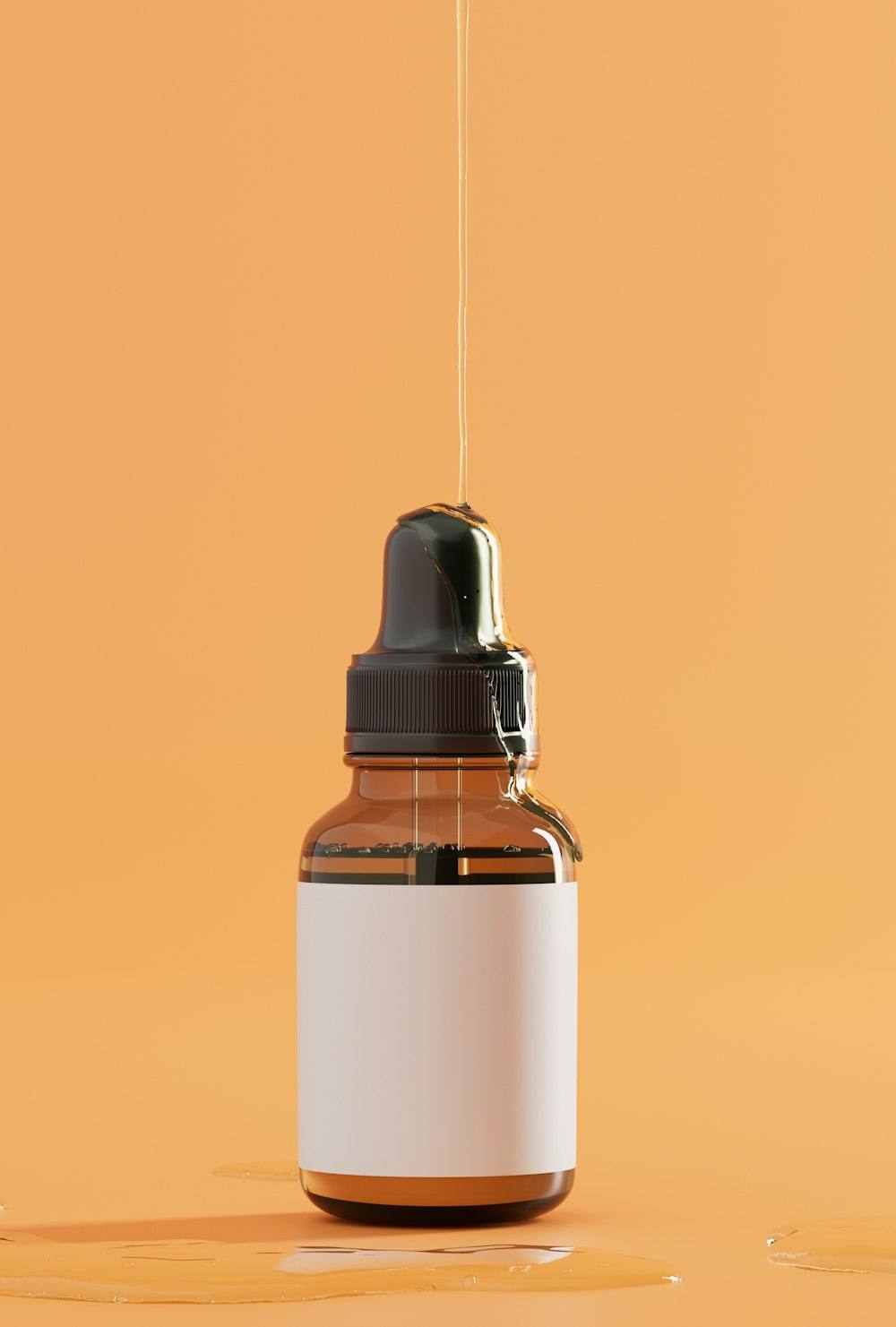 Serum bottle with a dropper