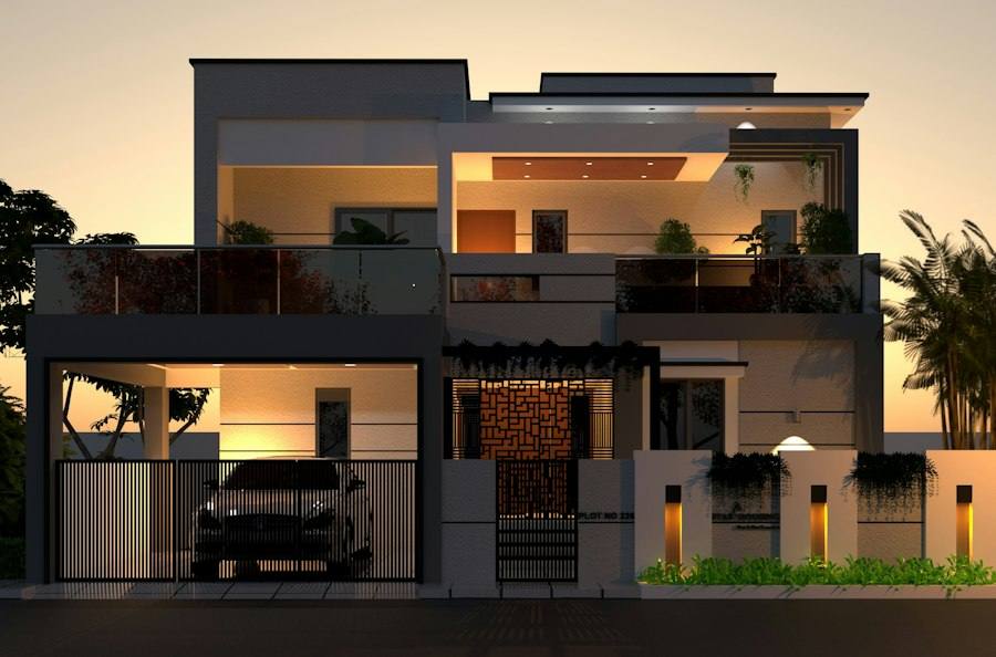 House exterior with a car parked outside