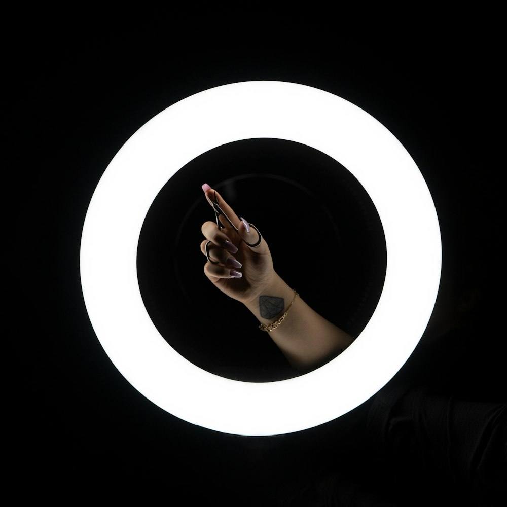Phone recording in front of a ring light
