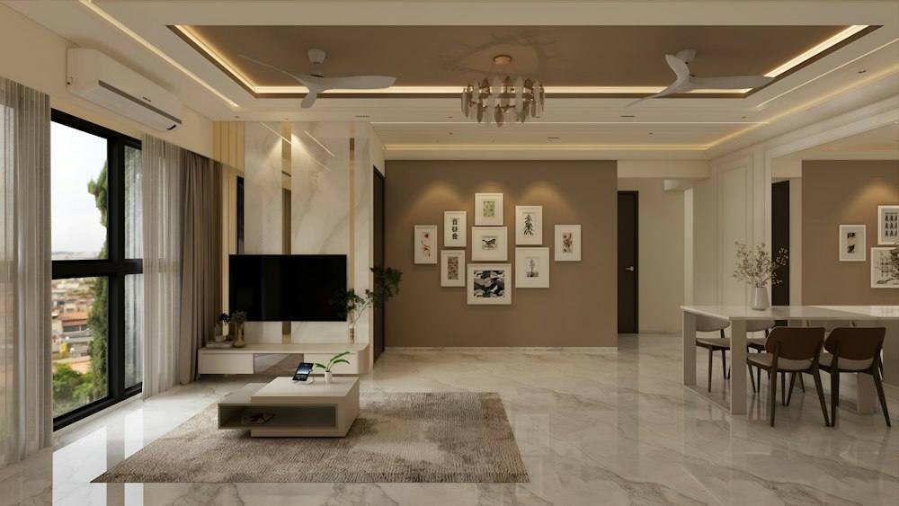 Property agent showing a flat